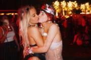 Tana Mongeau kissing Bella Thorne at Coachella