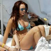 Young Lindsay Lohan perky boobs