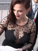 Hayley Atwell signing some autographs