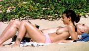 Alyssa Milano nude on the beach
