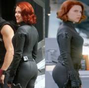 Very excited for Infinity War Part 2 just to see Scarjo's sexy ass squeezed into her Avengers 1 costume again.