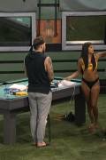 Holly fixing her wedgie after Nick asks if she's wearing a thong GIF