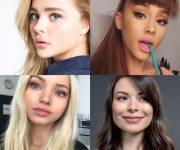 Chloe Grace Moretz, Ariana Grande, Dove Cameron, Miranda Cosgrove who has the best lips for blowjob
