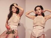 Charli XCX and her flower.