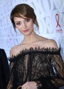 French Beauty Kate Moran Breasts in Lace Dress