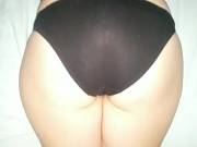 large mature ass in black panties