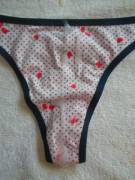 Little sisters cherry thong with cream on top