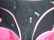 Same VS panties, cum stained, with bra to add