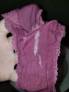 Got ahold of some of my MIL's dirtiest panties yet. Tasted and smelled amazing.