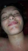The first time she let me cum on her face.