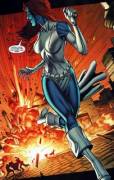 Mystique does a baywatch run [Wolverine #62]