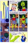 Shulkie fights Stilt-Man in nothing but a chemise [Sensational She-Hulk #4]