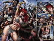 All the plot from the last issue of this run [Red Sonja#49]