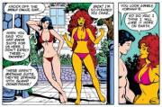 Starfire and Wonder Girl at the Pool [The New Teen Titans 2]