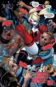 [Harley Quinn #2 (Rebirth)] fighting zombies
