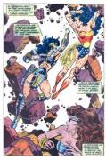 Two battling amazonian warriors [Wonder Woman v2 #35]
