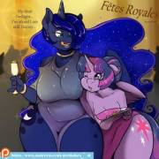 Fêtes Royales [Anthro, F/F, Luna x Twilight, 6 Pages, Artist: Geeflakes]