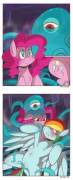 Pinkie, Rainbow Dash, tentacle monster [2 pages]