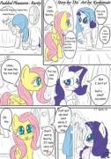 Padded Pleasure Rarity [F/F Rarity X Fluttershy 8 pages. Artist: kyokimute]