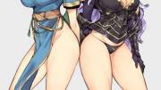Lyn and Camilla thighs