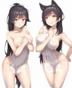 Takao &amp; Atago are just incredibly sexy with their impeccable thighs