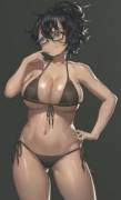 Big breasts, small bikini [source in comments]