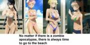 The legendary episode of the beach [Highschool of the Dead]