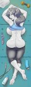 Wii Fit Trainer after an intense warm up (randomboobguy) [Wii Fit]