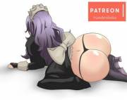 Camilla showing her butt in her maid outfit. (Tsundere Baka)