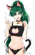 Lyn in cat-themed lingerie (Ormille)