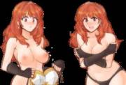 Flat and Busty Celica (Tridisart)