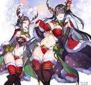 Tharja enjoying the holidays with her daughter, Noire (ario117)