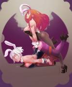 Riven is caught, and Katarina fucks her like a bunny while wearing a bunny suit. (Tumtumisu)
