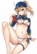 MHXX cooling herself off [Fate/Grand Order]