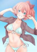 Happy Sayori in a bikini [Xhuntei]