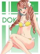 Monika in her signature swimsuit (KuroeArt)
