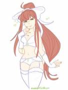 Monika in some lovely white lingerie [Sniggysmut]