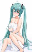 Miku is still a little shy in front of you