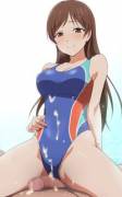 Getting Cum on her Swimsuit [Mushiro]