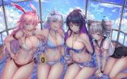 Sakura, Kiana, Mei &amp; Bronya (Benghuai Xueyuan Honkai Impact)