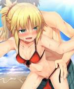 At the beach with Mordred [Fate]