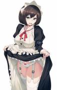 Maid with thicc thighs, a great expression, &amp; sexy panties