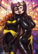 Batgirl X Catwoman by AyyaSAP