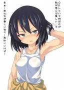Hoshino Sweaty Mechanic Armpit [Girls Und Panzer]