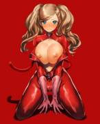 Ann unzipped her outfit for you