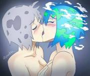 Earth-chan x Moon-chan