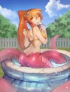 Snake in pool