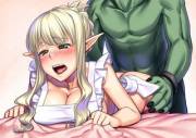 Orc fucking his elven housewife (H Kasei) [Original] (x-post /r/MonsterMen)