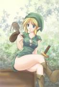 Female Link with Tight Shirt [Legend of Zelda]