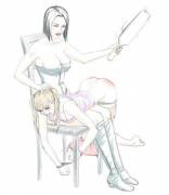 Stepmother punishes her stepdaughter